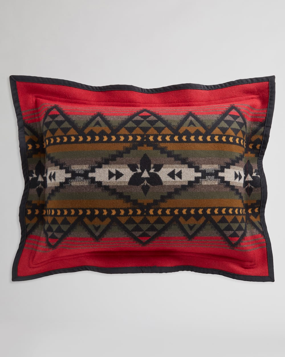 ALTERNATE VIEW OF LOST TRAIL JACQUARD BEDDING COLLECTION IN RED/BLACK image number 4