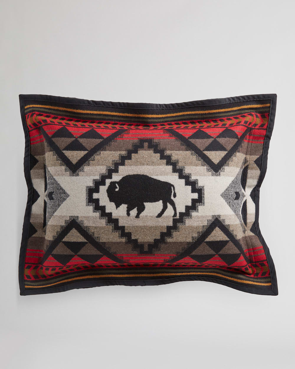ALTERNATE VIEW OF LOST TRAIL JACQUARD BEDDING COLLECTION IN RED/BLACK image number 5