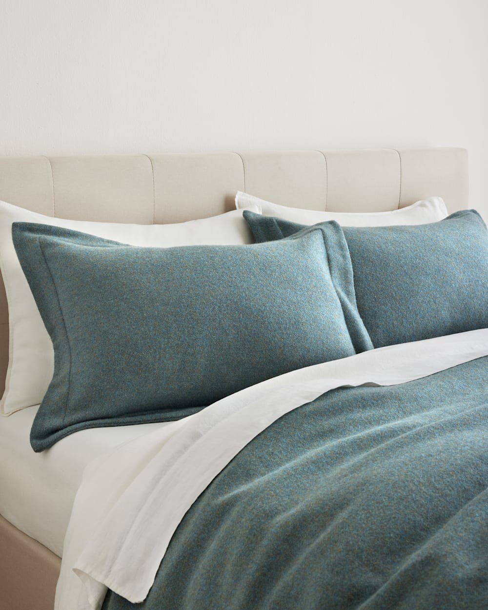 ECO-WISE WOOL SOLID BEDDING COLLECTION IN SHALE BLUE image number 1