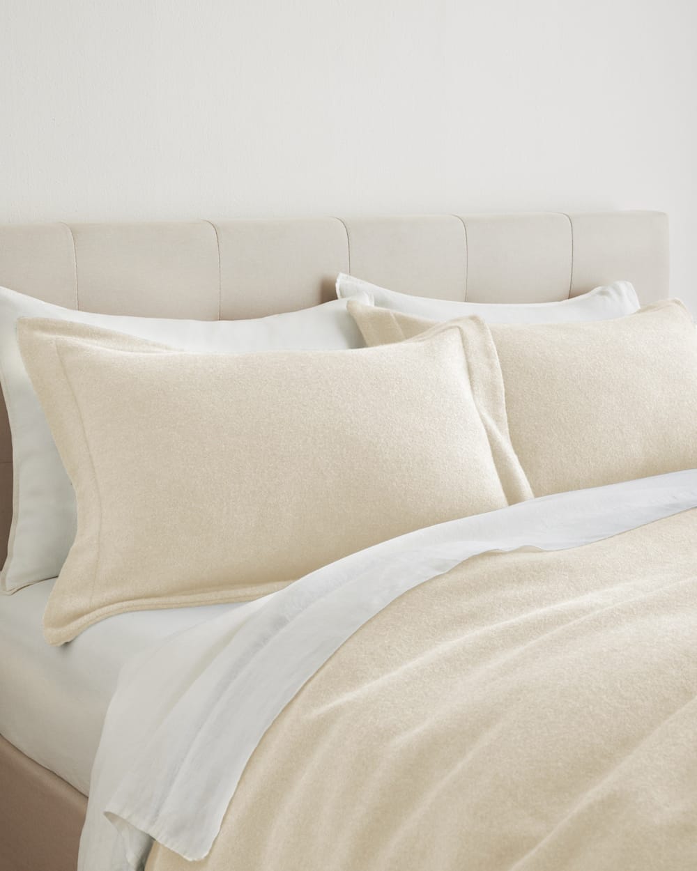 ECO-WISE WOOL SOLID BEDDING COLLECTION IN IVORY image number 1