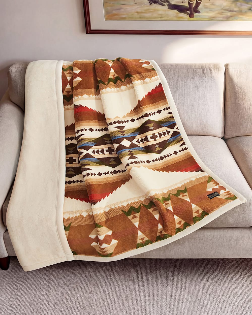 PLUSH REVERSIBLE THROW IN SOLSTICE CANYON image number 1