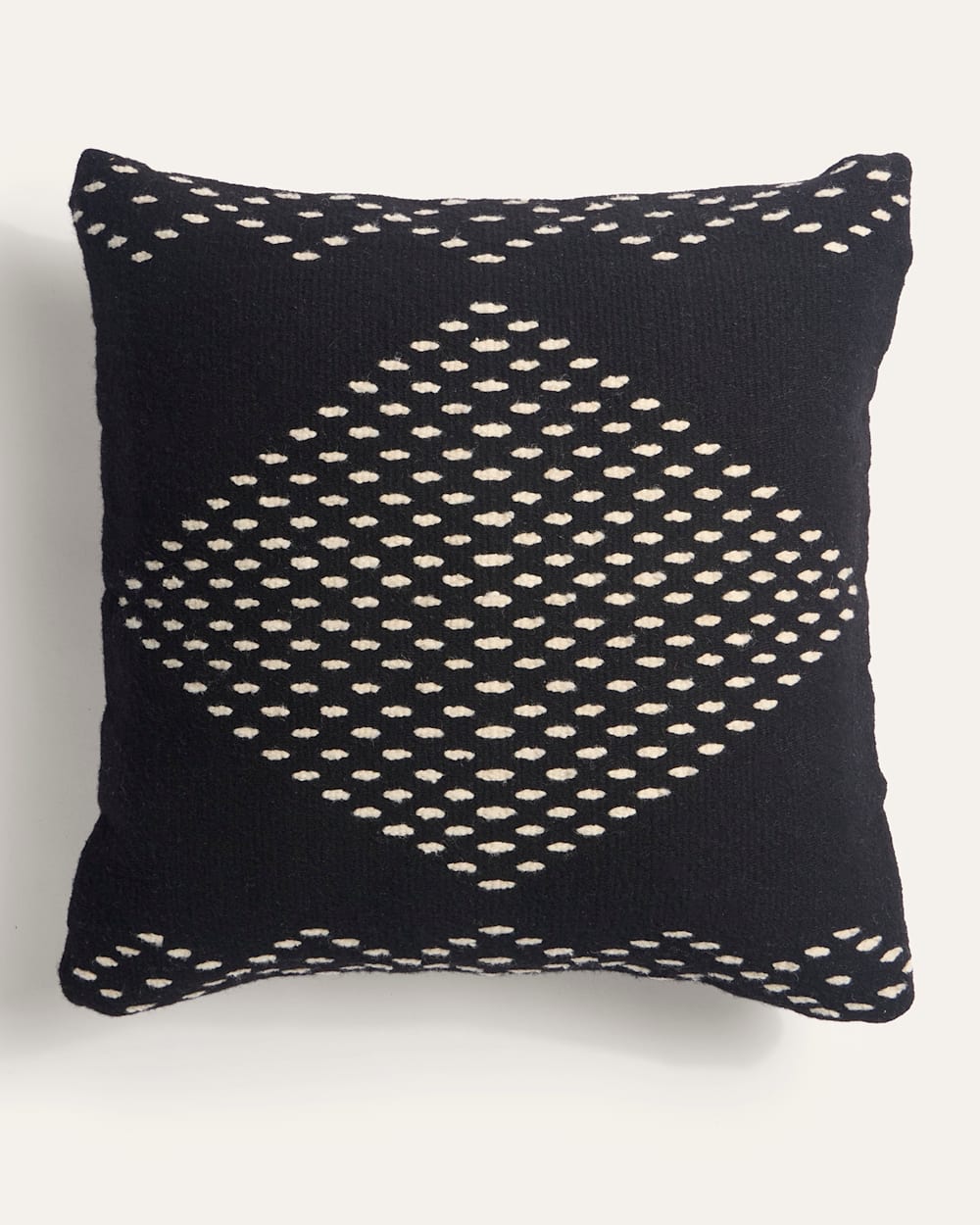 MIL DIAMONDS SQUARE PILLOW IN BLACK/IVORY image number 1