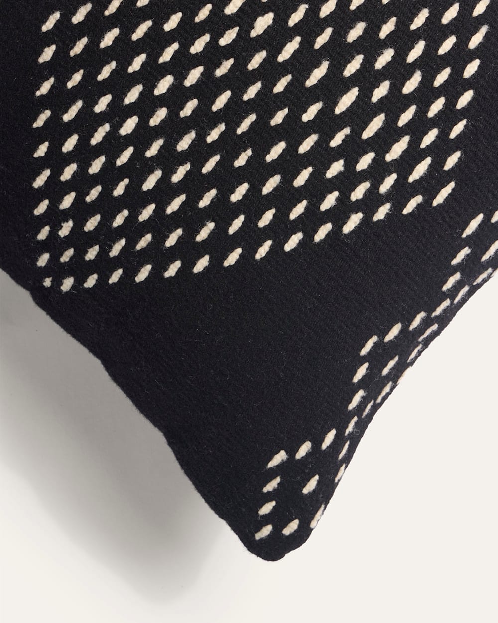 ALTERNATE VIEW OF MIL DIAMONDS SQUARE PILLOW IN BLACK/IVORY image number 3