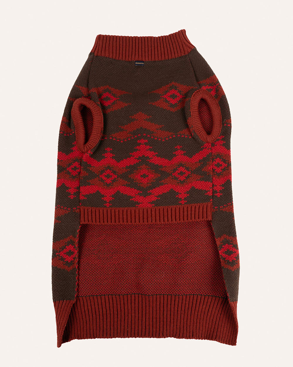 ALTERNATE VIEW OF CROWN POINT PET SWEATER IN RED MULTI image number 2