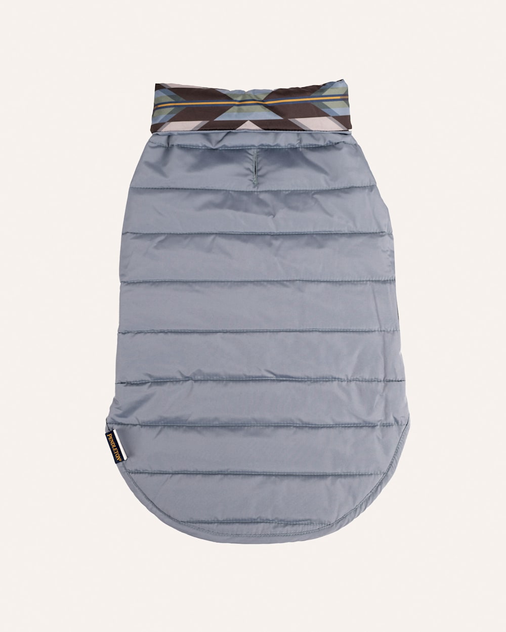 ALTERNATE VIEW OF WYETH TRAIL PET PUFFER COAT IN OXFORD/GREY MULTI image number 2