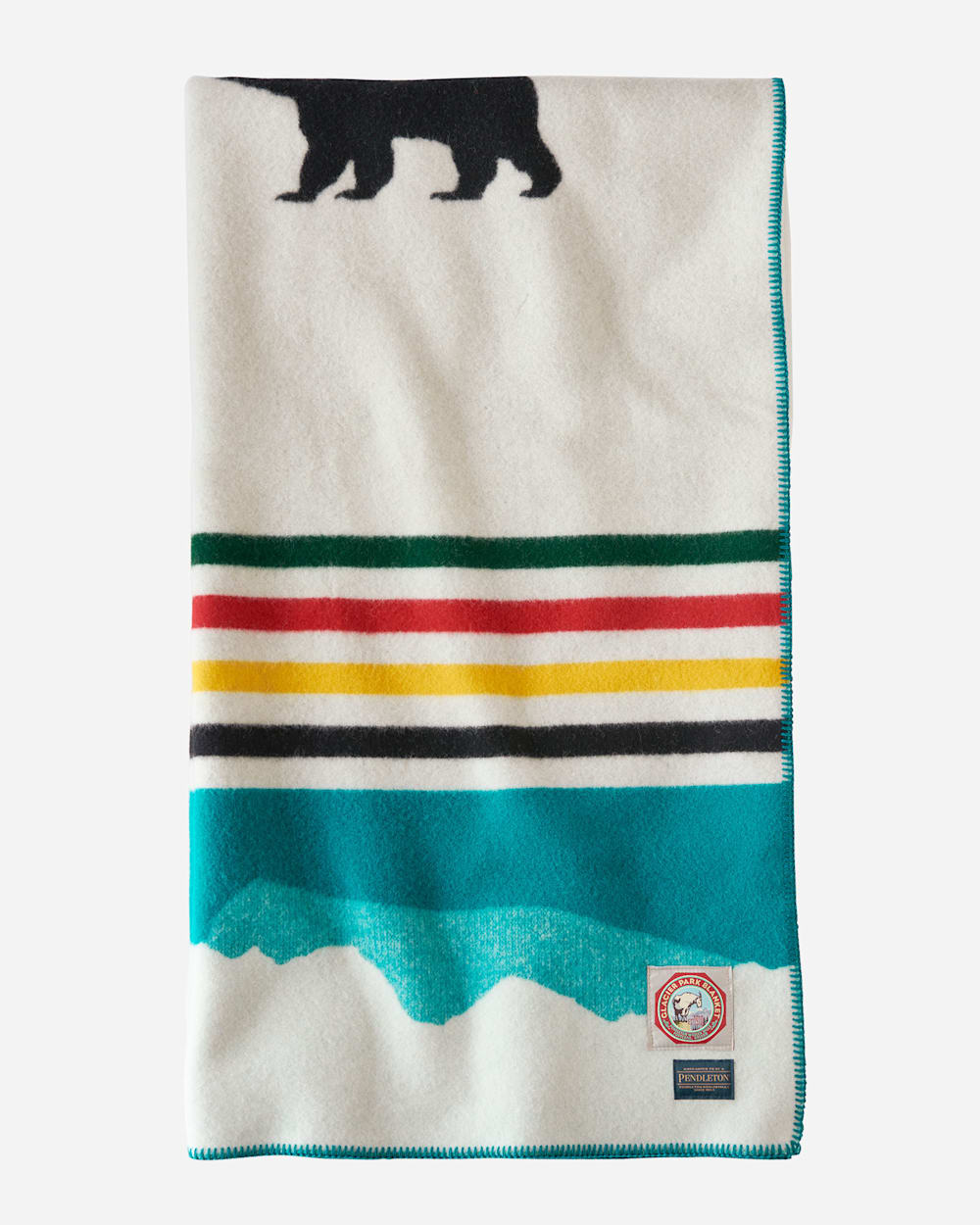 ALTERNATE VIEW OF CROWN OF THE CONTINENT BLANKET IN IVORY image number 3
