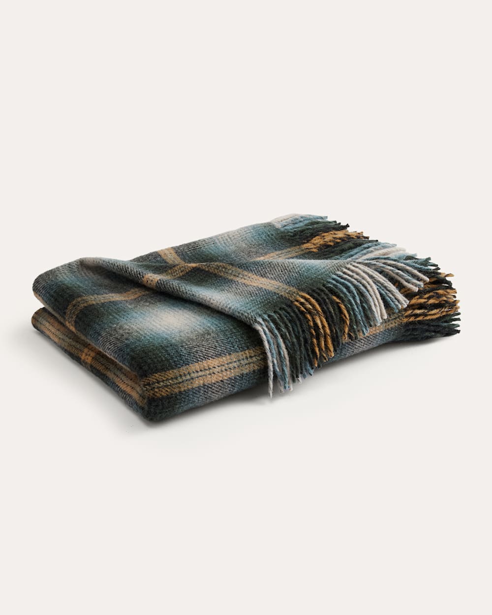 ALTERNATE VIEW OF MOTOR ROBE THROW WITH LEATHER CARRIER IN TOWNSEND PLAID image number 5