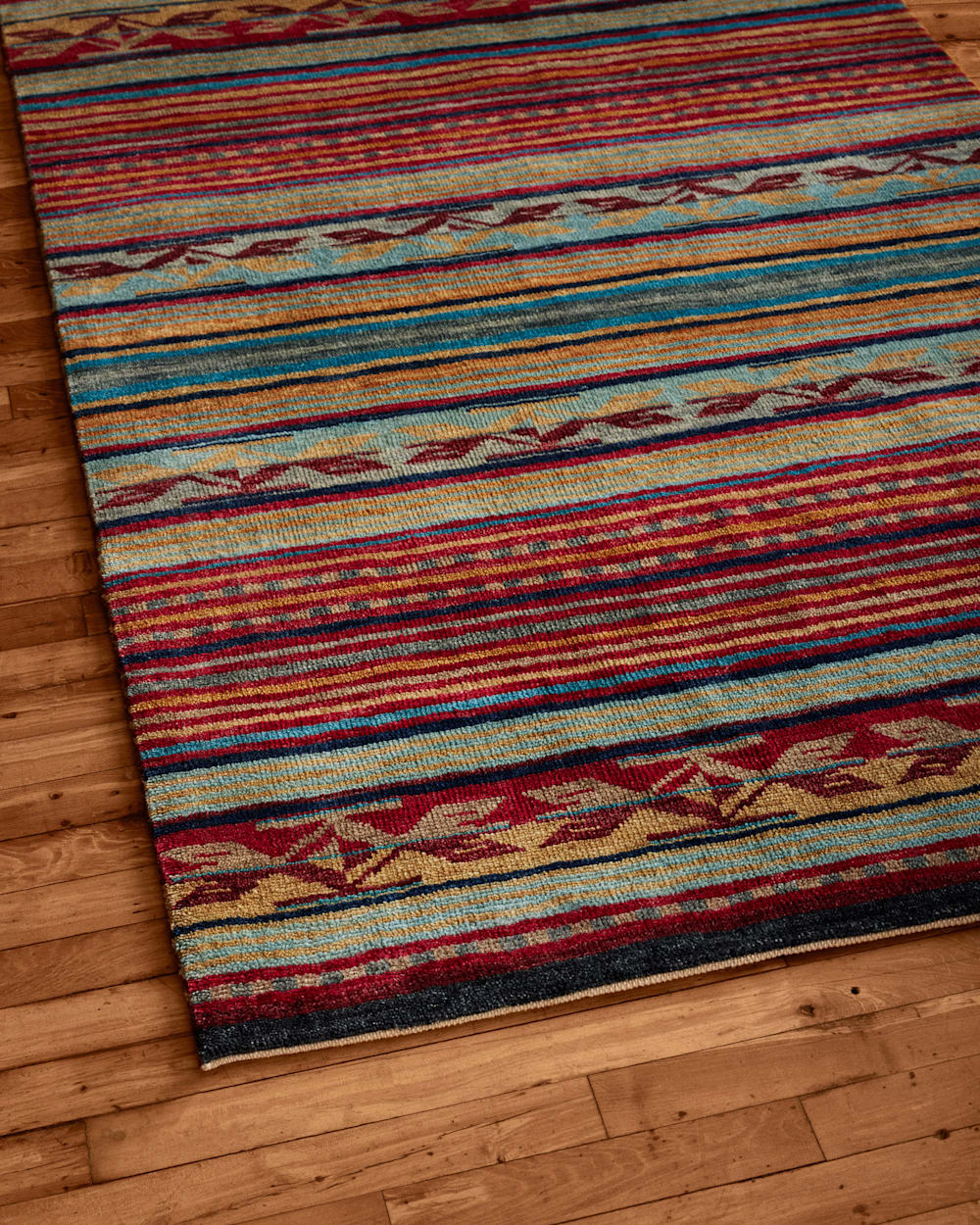 ALTERNATE VIEW OF HANDMADE CHIMAYO RUG IN GARNET image number 3