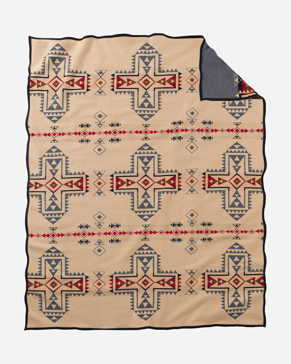 ADDITIONAL VIEW OF CROSSROADS BLANKET IN BLACK HEATHER image number 2