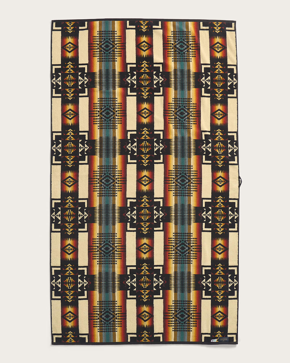 ALTERNATE VIEW OF CHIEF JOSEPH SPA TOWEL IN BLACK image number 2