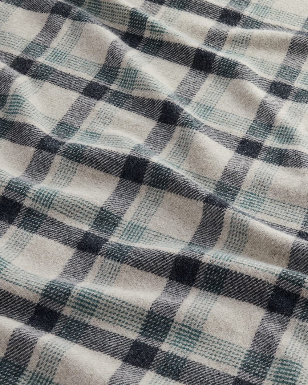 ALTERNATE VIEW OF ECO-WISE WOOL FRINGED THROW IN OAT KELSO PLAID image number 4