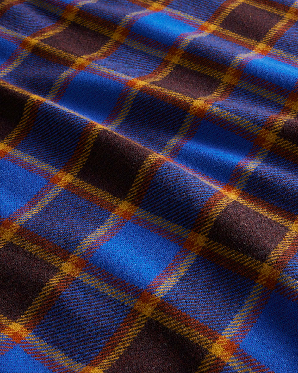 ALTERNATE VIEW OF ECO-WISE WOOL FRINGED THROW IN MAROON/BLUE CHECK image number 2