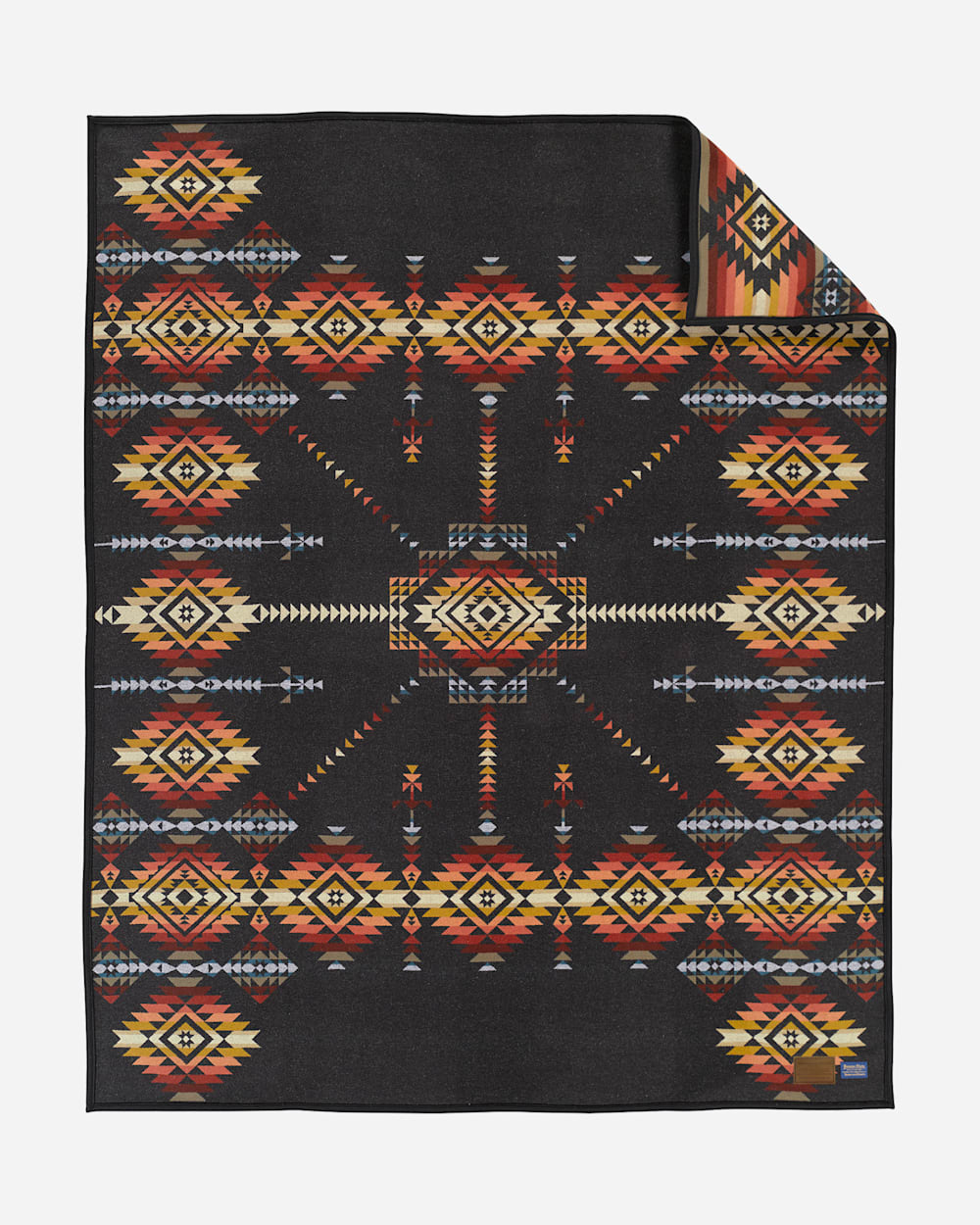 PUEBLO DWELLING HERITAGE BLANKET IN DARK CHARCOAL image number 1