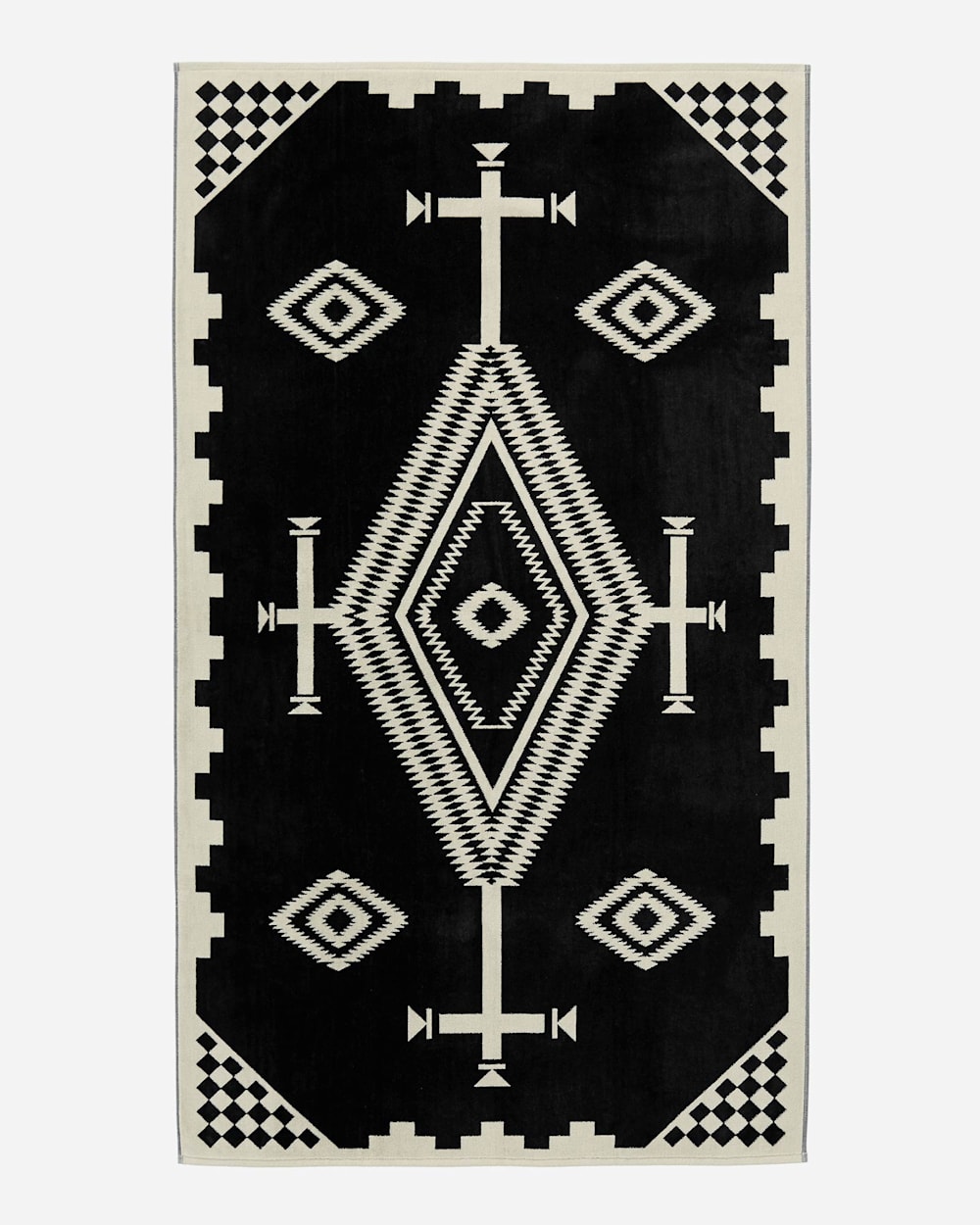 LOS OJOS SPA TOWEL IN BLACK/WHITE image number 1