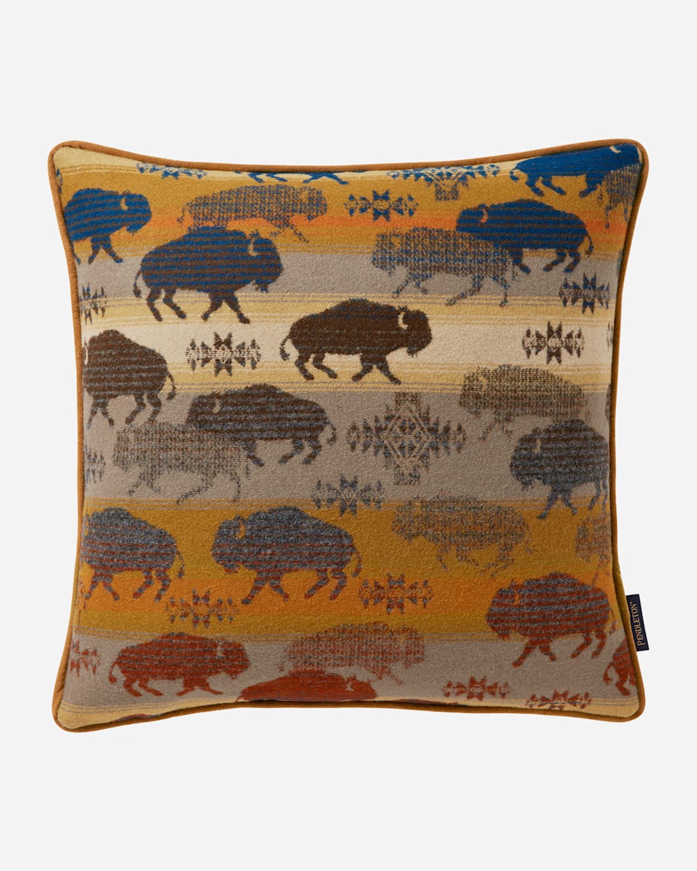 PRAIRIE RUSH HOUR PILLOW IN BROWN BUFFALO image number 1