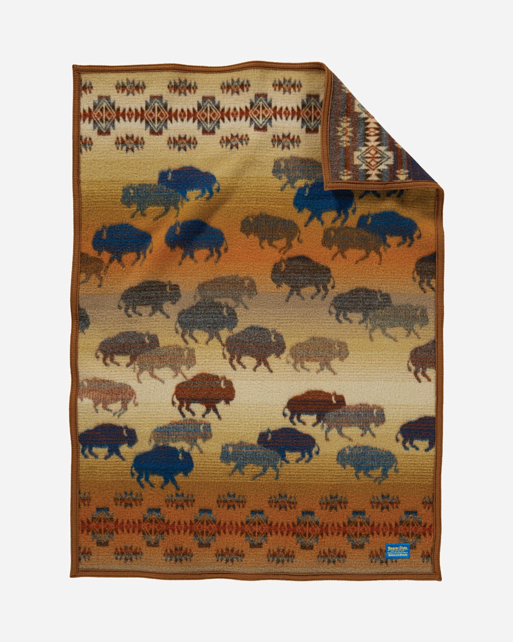 PRAIRIE RUSH HOUR CRIB BLANKET IN RUSTIC BUFFALO image number 1