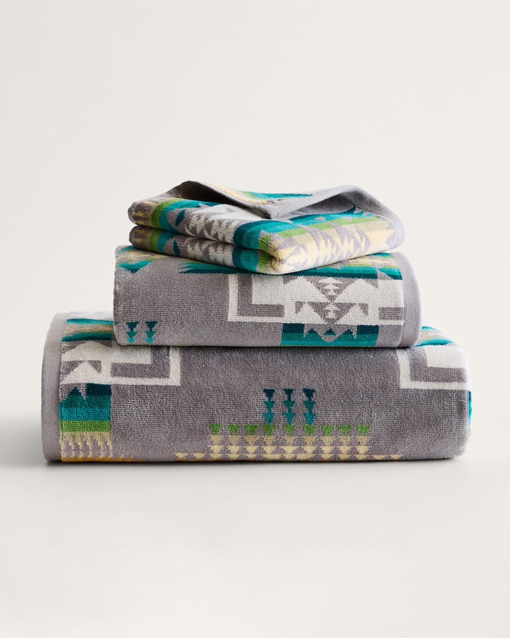 CHIEF JOSEPH TOWEL COLLECTION IN GREY image number 1