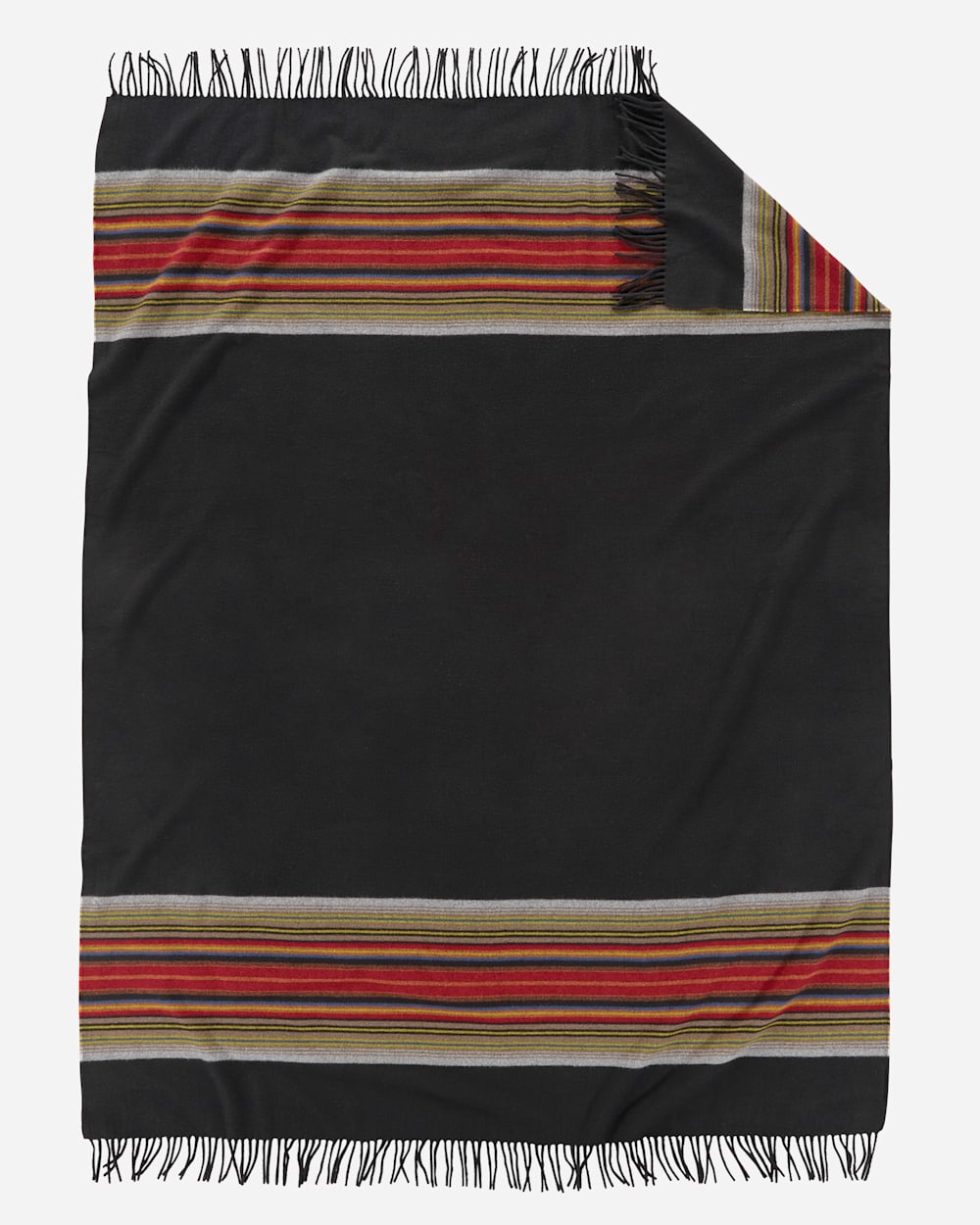 ADDITIONAL VIEW OF 5TH AVENUE ACADIA PARK MERINO THROW IN BLACK image number 2