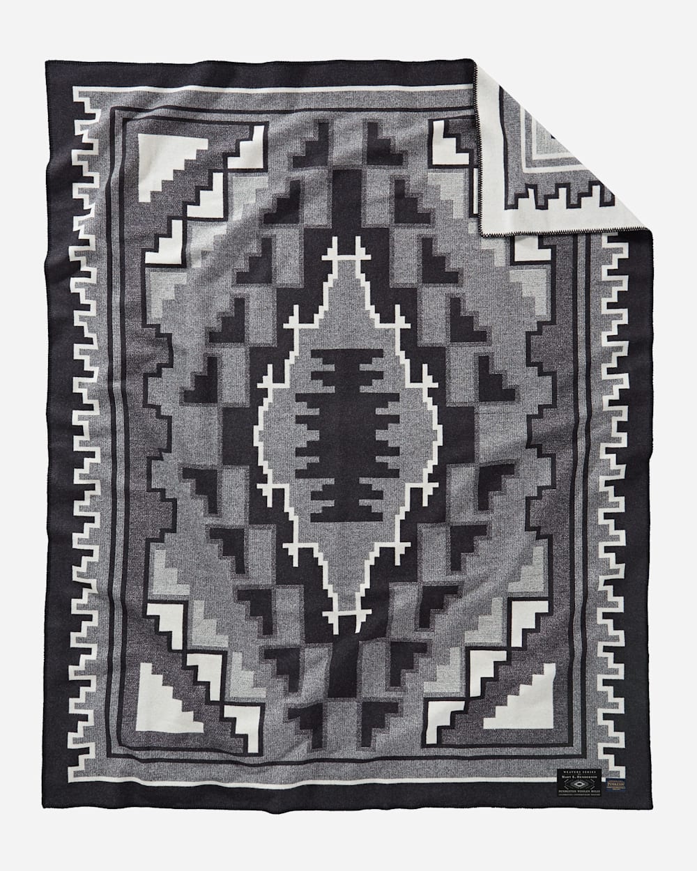 MARY HENDERSON WEAVERS SERIES BLANKET IN BLACK image number 1