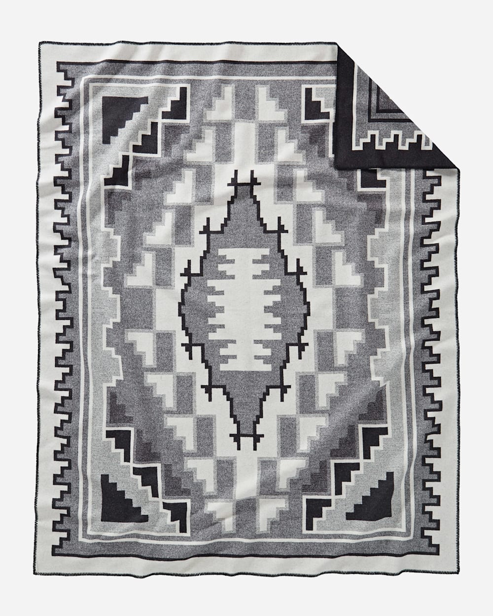 ADDITIONAL VIEW OF MARY HENDERSON WEAVERS SERIES BLANKET IN BLACK image number 2