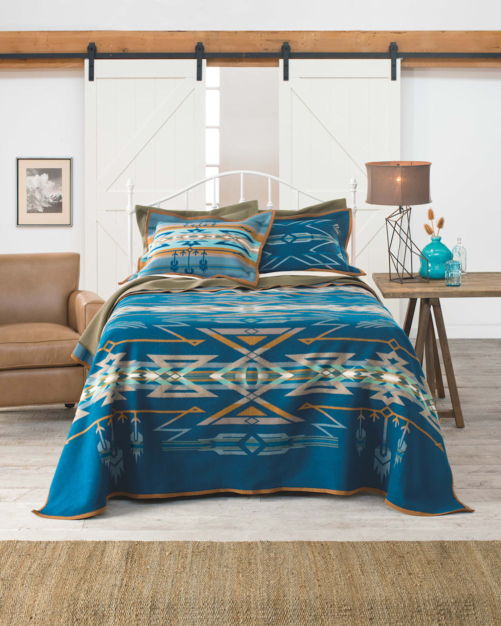 ADDITIONAL VIEW OF STAR WATCHERS BLANKET IN BLUE image number 3