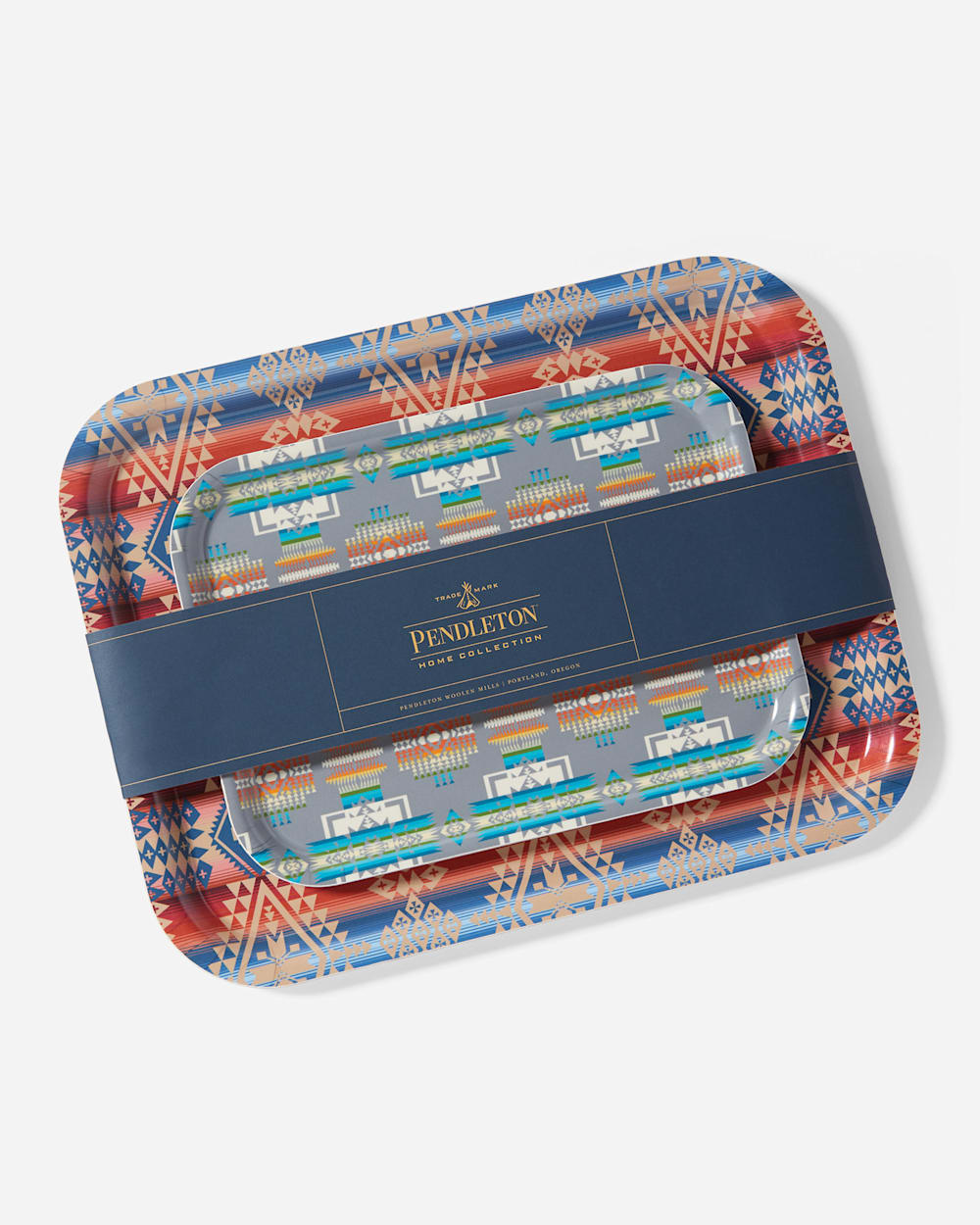 BIRCHWOOD JACQUARD TRAY SET IN MULTI image number 1