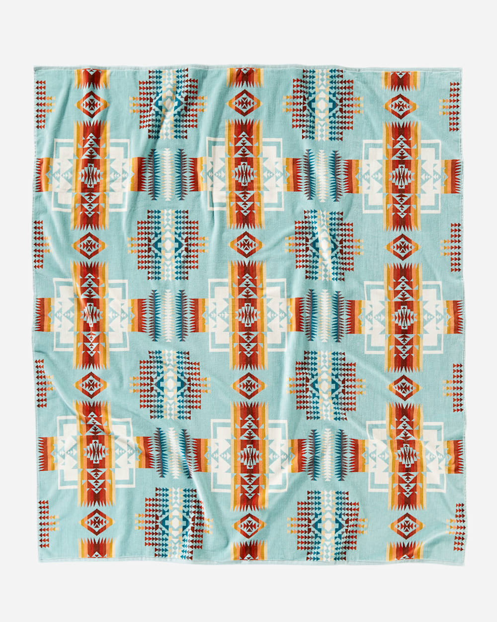 ALTERNATE VIEW OF CHIEF JOSEPH TOWEL FOR TWO WITH CARRIER IN AQUA image number 1