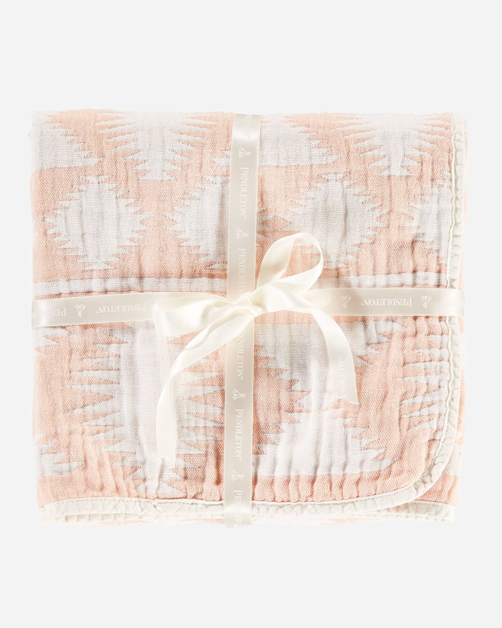 ALTERNATE VIEW OF FALCON COVE COTTON BABY BLANKET IN CORAL image number 2