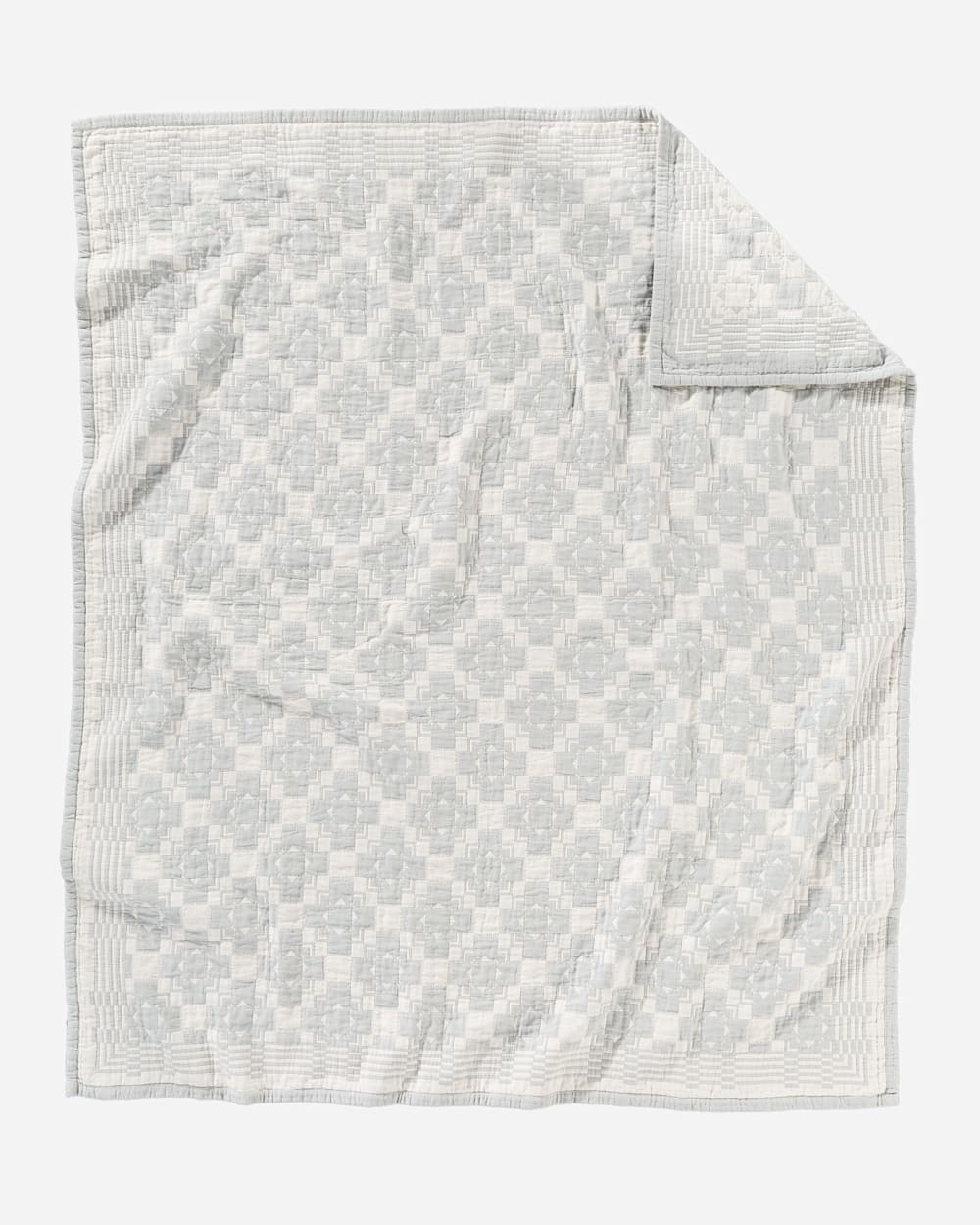 ALTERNATE VIEW OF CHIEF JOSEPH COTTON MATELASSE THROW IN SLATE image number 3