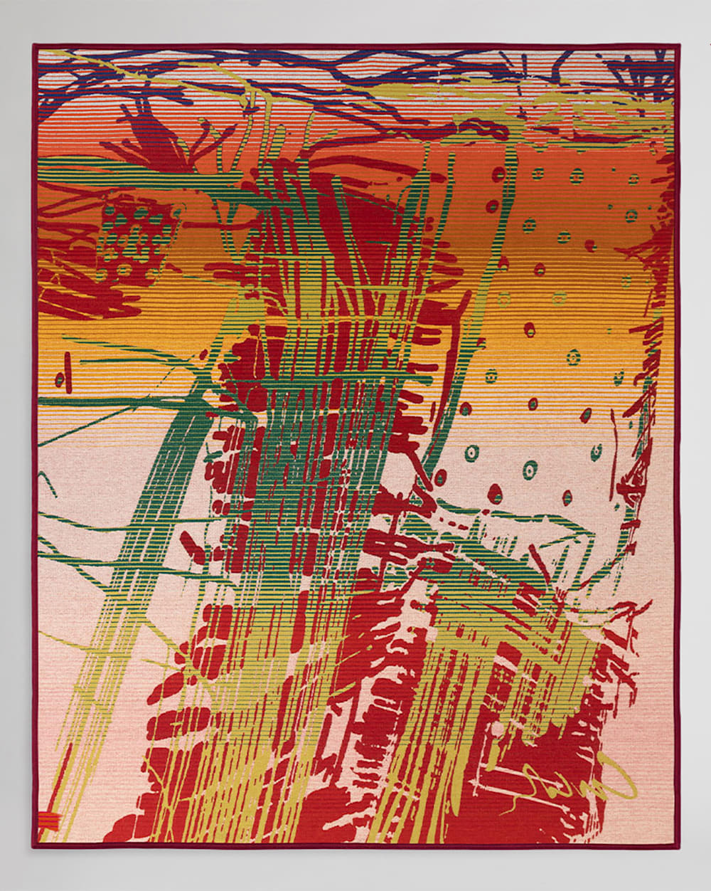 ALTERNATE VIEW OF CHIHULY BLANKET #24 IN GREEN/RED/GOLD image number 2