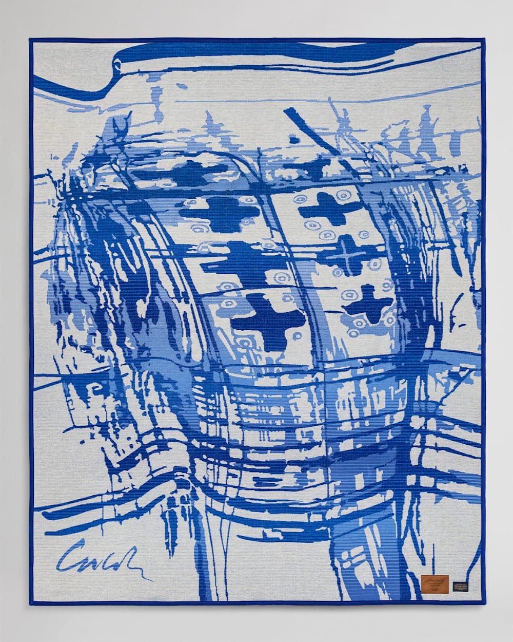 CHIHULY BLANKET #25 IN IVORY/BLUE image number 1