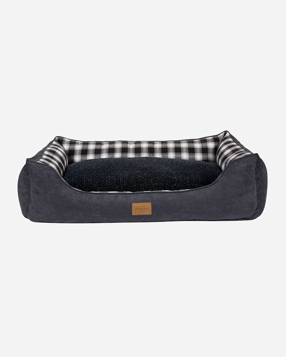 CHARCOAL OMBRE PLAID KUDDLER DOG BED IN SIZE X-LARGE image number 4