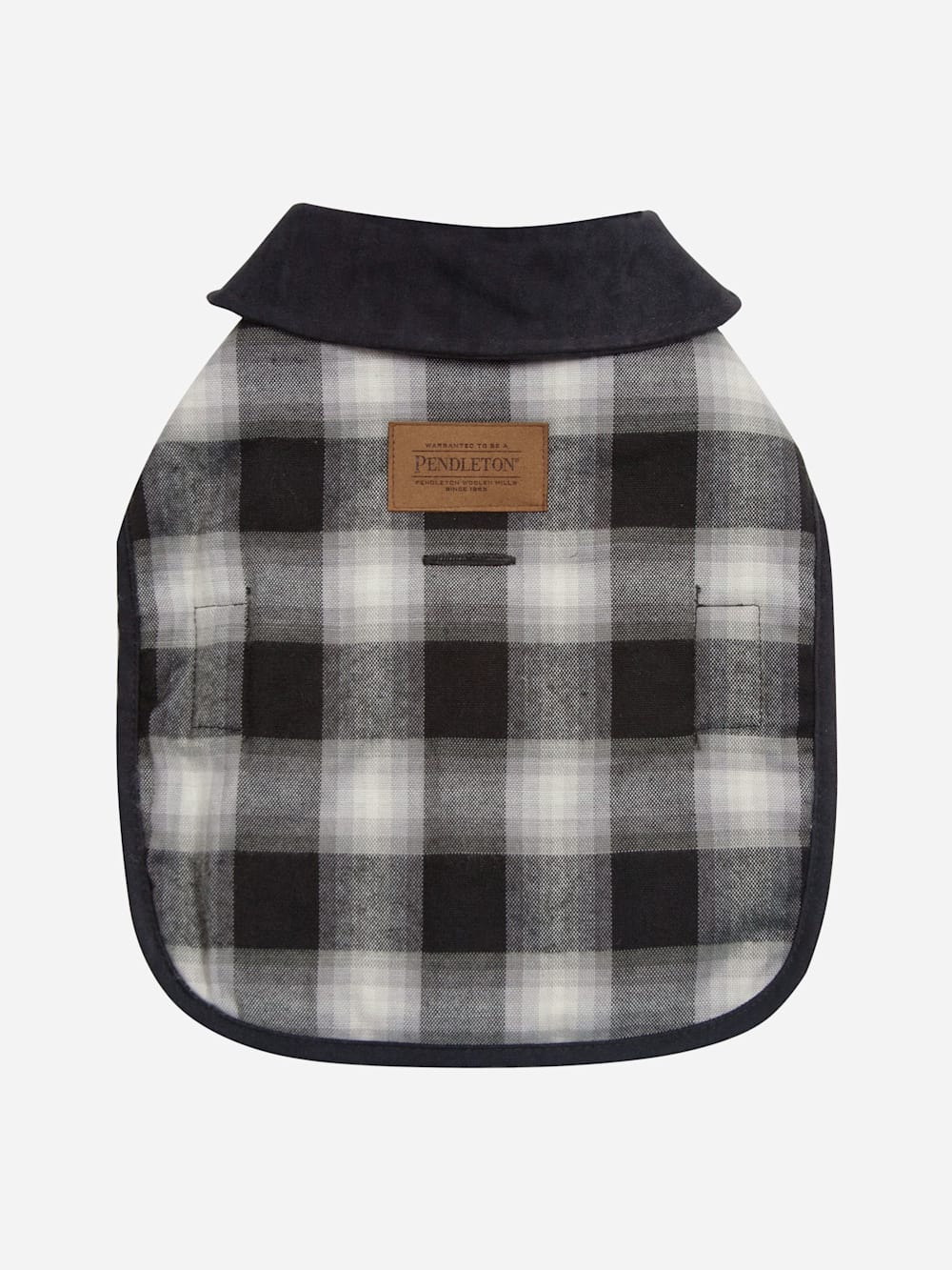 CHARCOAL OMBRE PLAID DOG COAT IN SIZE X-SMALL image number 4