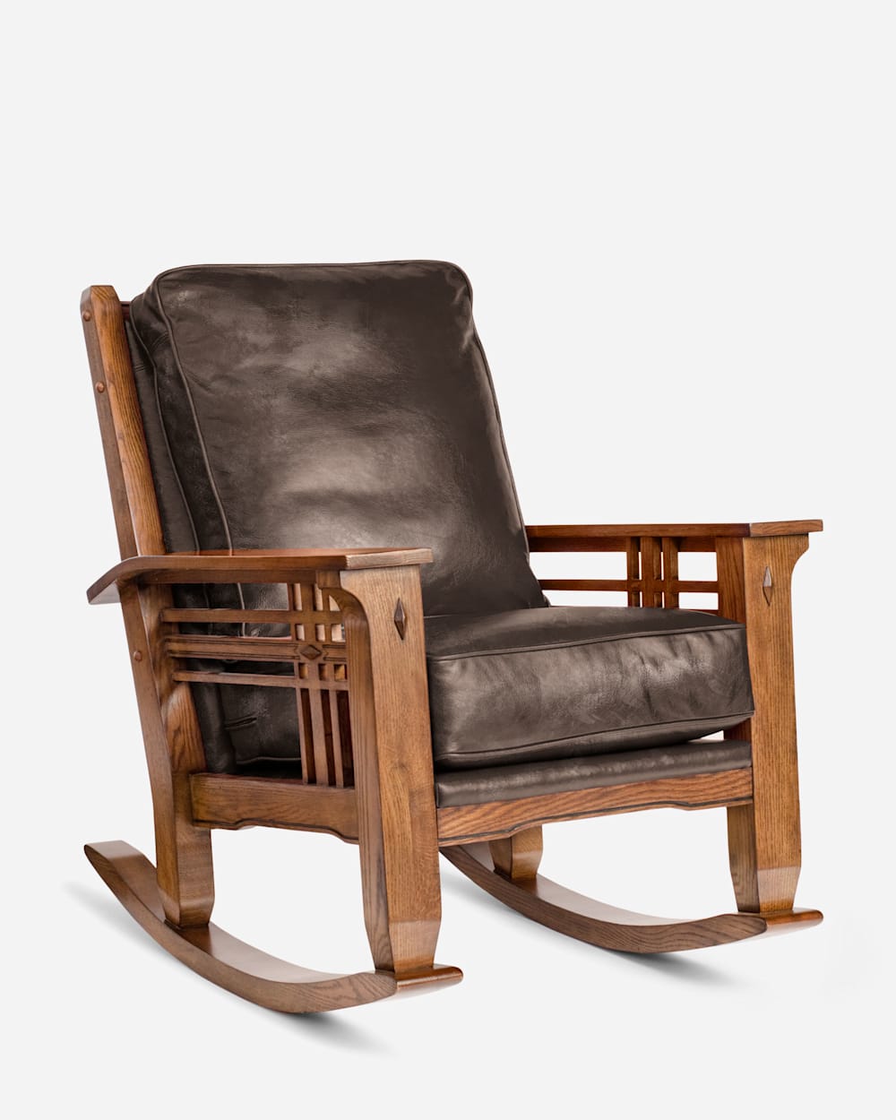 STAGECOACH LEATHER ROCKER IN STAGECOACH CHOCOLATE image number 1