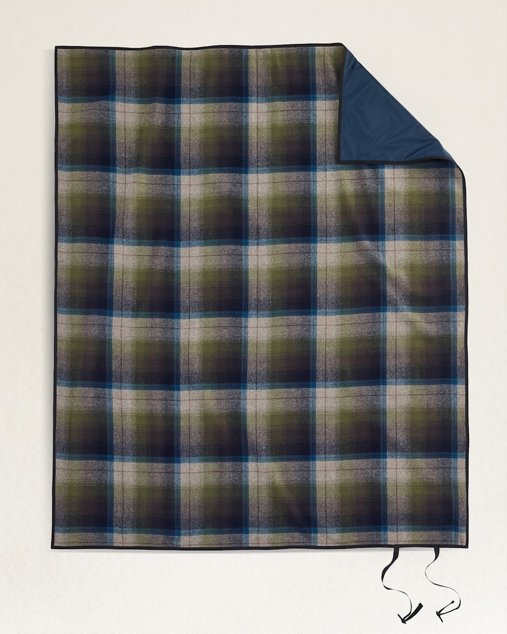 ALTERNATE VIEW OF ROLL-UP BLANKET IN HAYSTACK PLAID image number 2