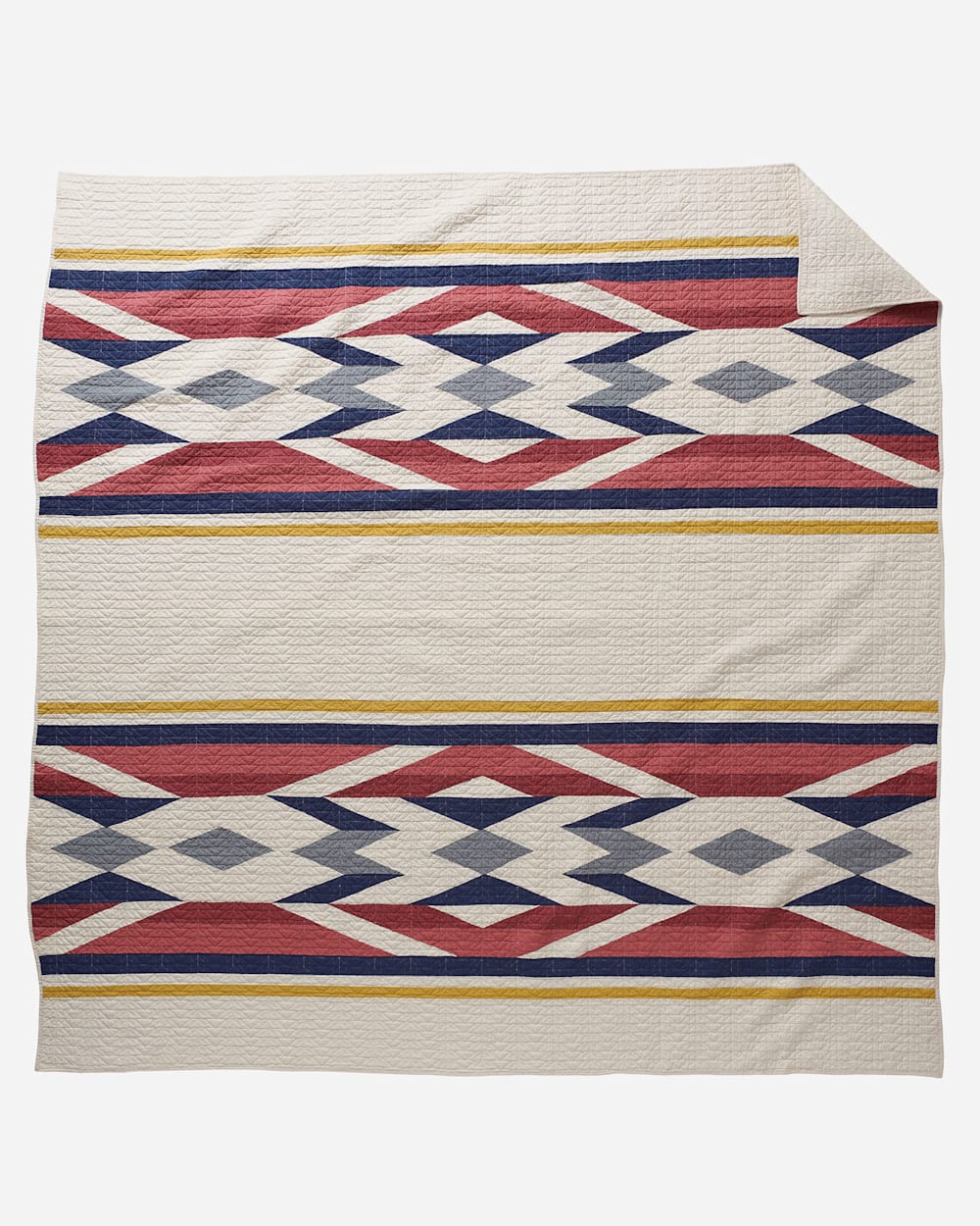 ADDITIONAL VIEW OF FIRE LEGEND PIECED QUILT SET IN IVORY MULTI image number 2