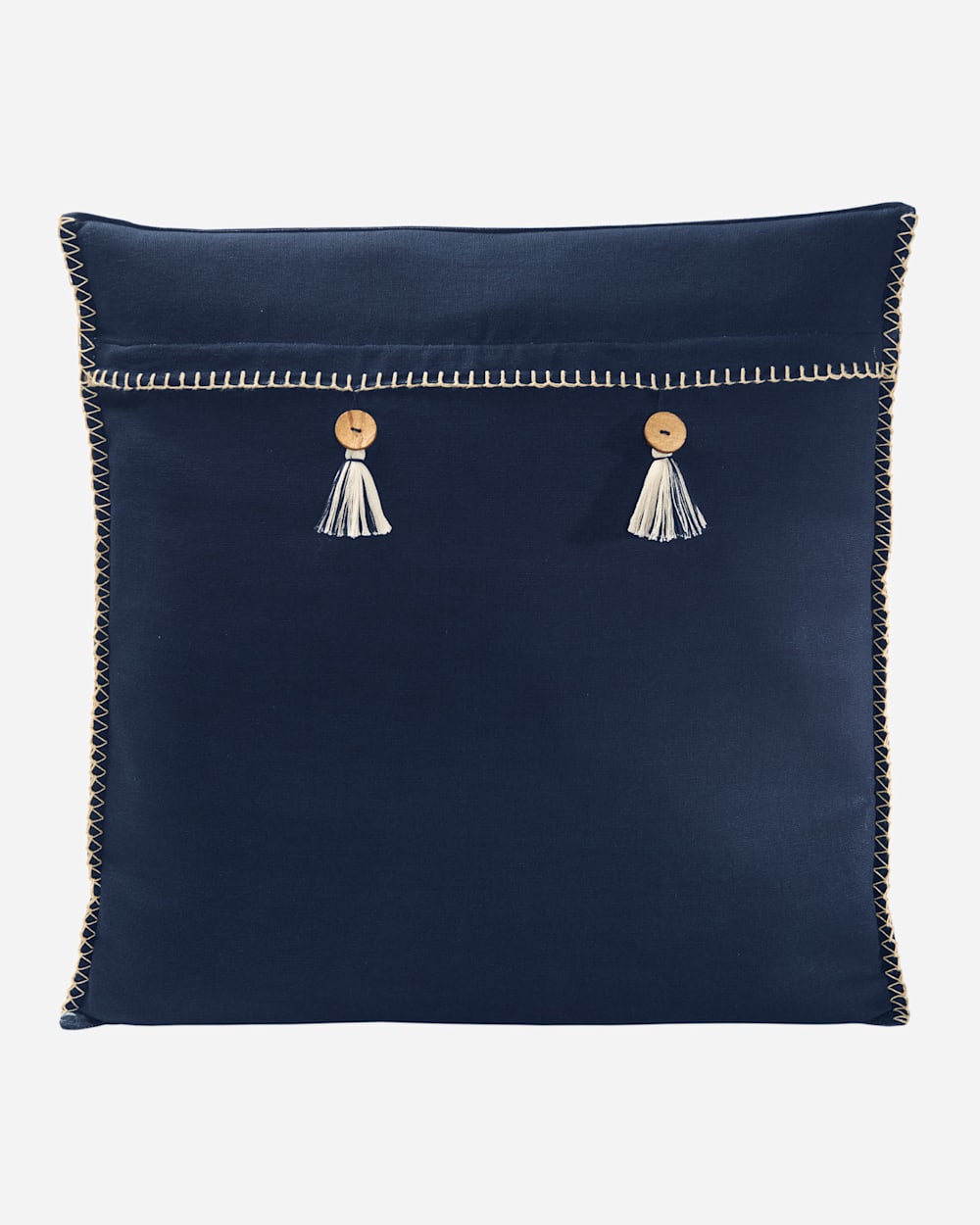 ADDITIONAL VIEW OF HARDING SQUARE PILLOW IN NAVY MULTI image number 2