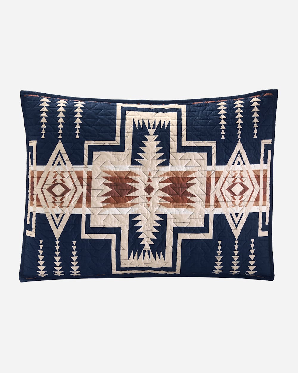 ADDITIONAL VIEW OF HARDING COVERLET IN NAVY MULTI image number 3