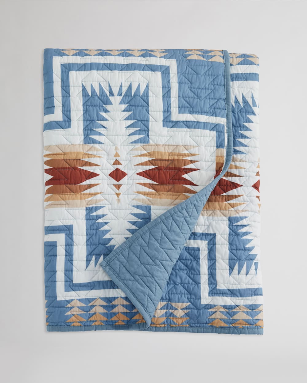 HARDING COVERLET SET IN DENIM BLUE image number 1