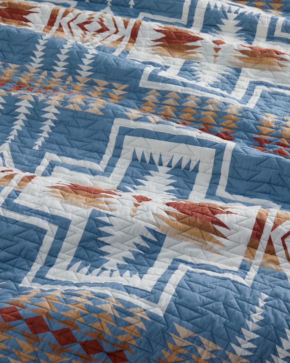 ALTERNATE VIEW OF HARDING COVERLET SET IN DENIM BLUE image number 3