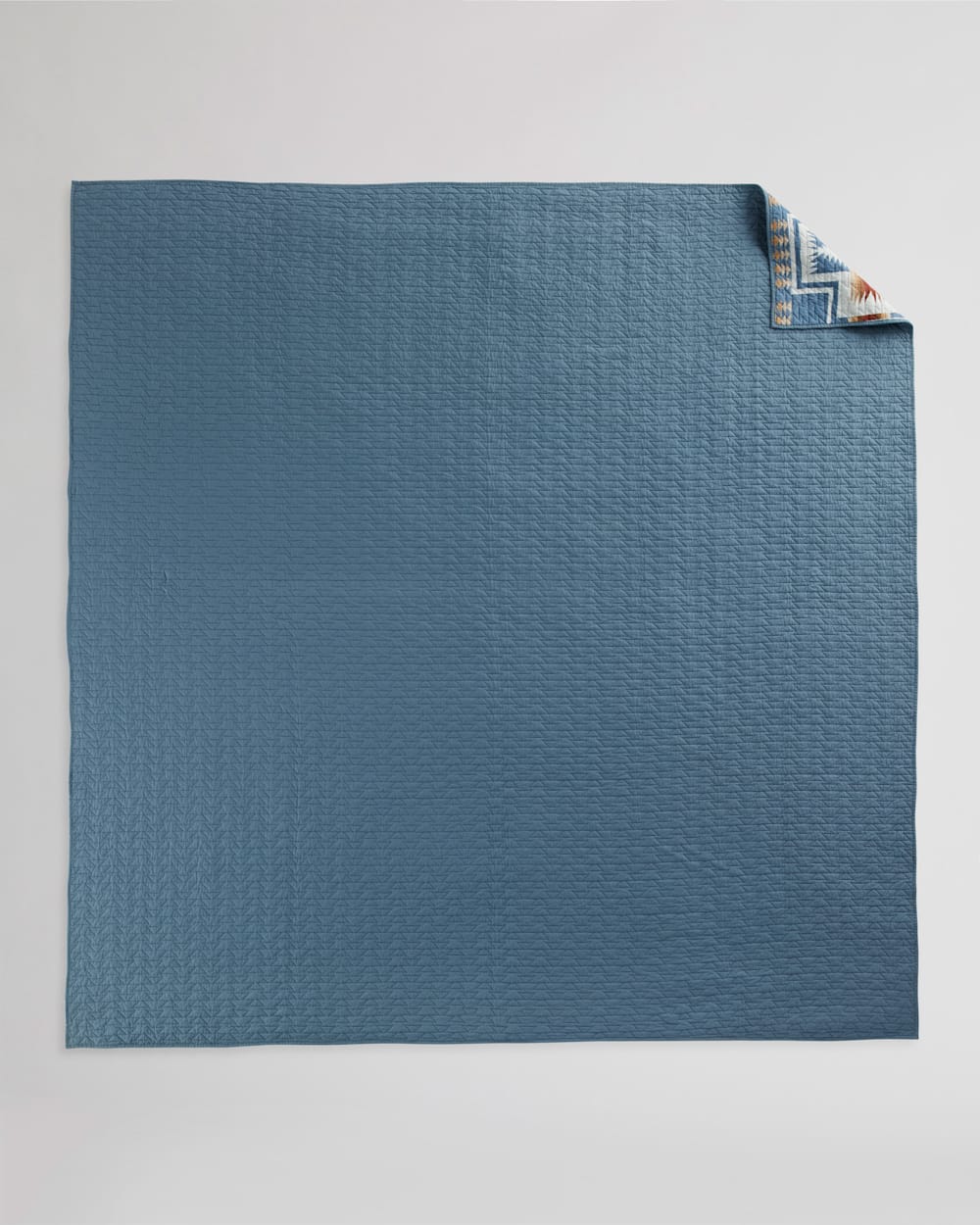 ALTERNATE VIEW OF HARDING COVERLET SET IN DENIM BLUE image number 4
