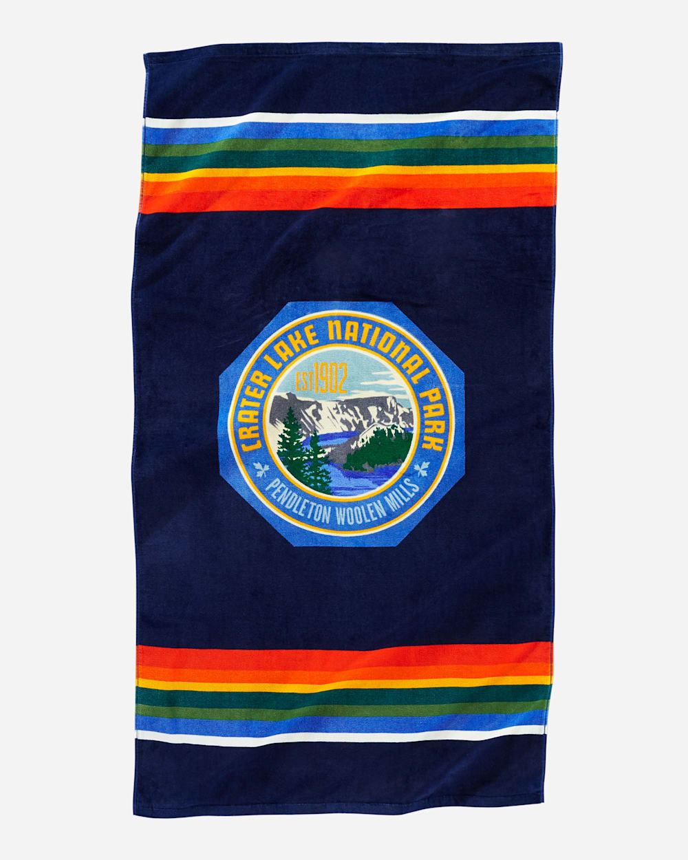 CRATER LAKE PRINTED BEACH TOWEL image number 1