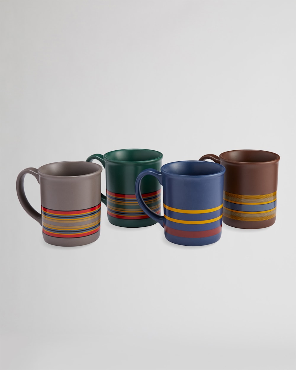 CAMP STRIPE MUGS, SET OF 4 IN CAMP STRIPE MULTI image number 1