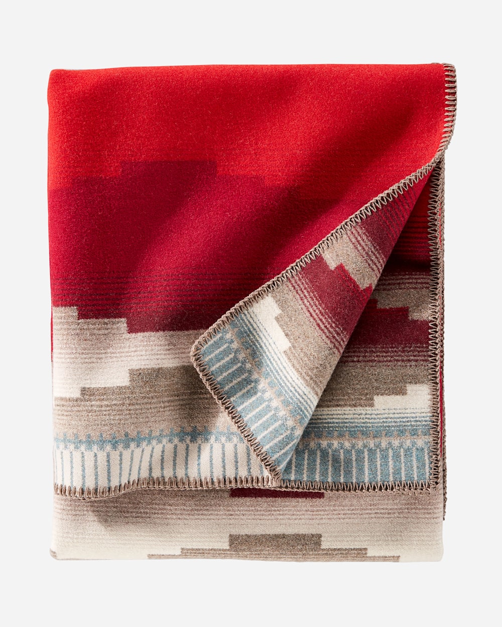 ALTERNATE VIEW OF ALAMOSA BLANKET IN RED MULTI image number 3