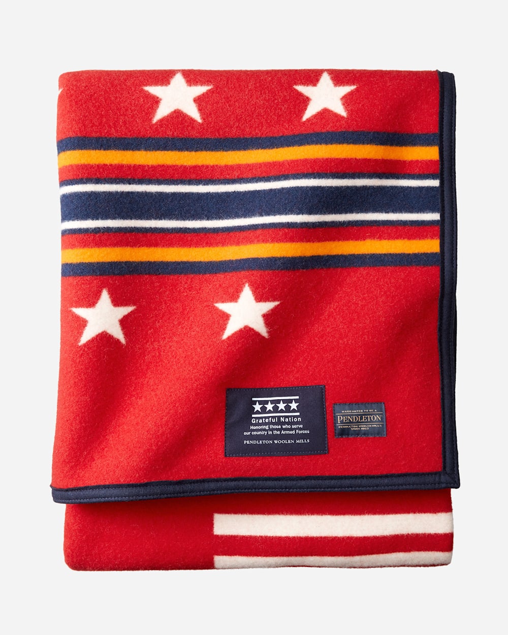 ALTERNATE VIEW OF GRATEFUL NATION BLANKET IN RED MULTI image number 3