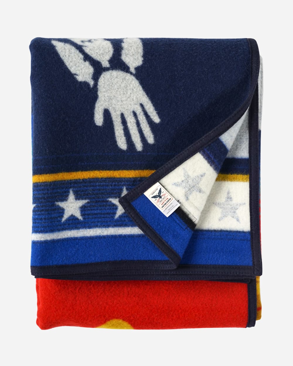 ALTERNATE VIEW OF WARRIORS CIRCLE OF HONOR BLANKET IN NAVY image number 3