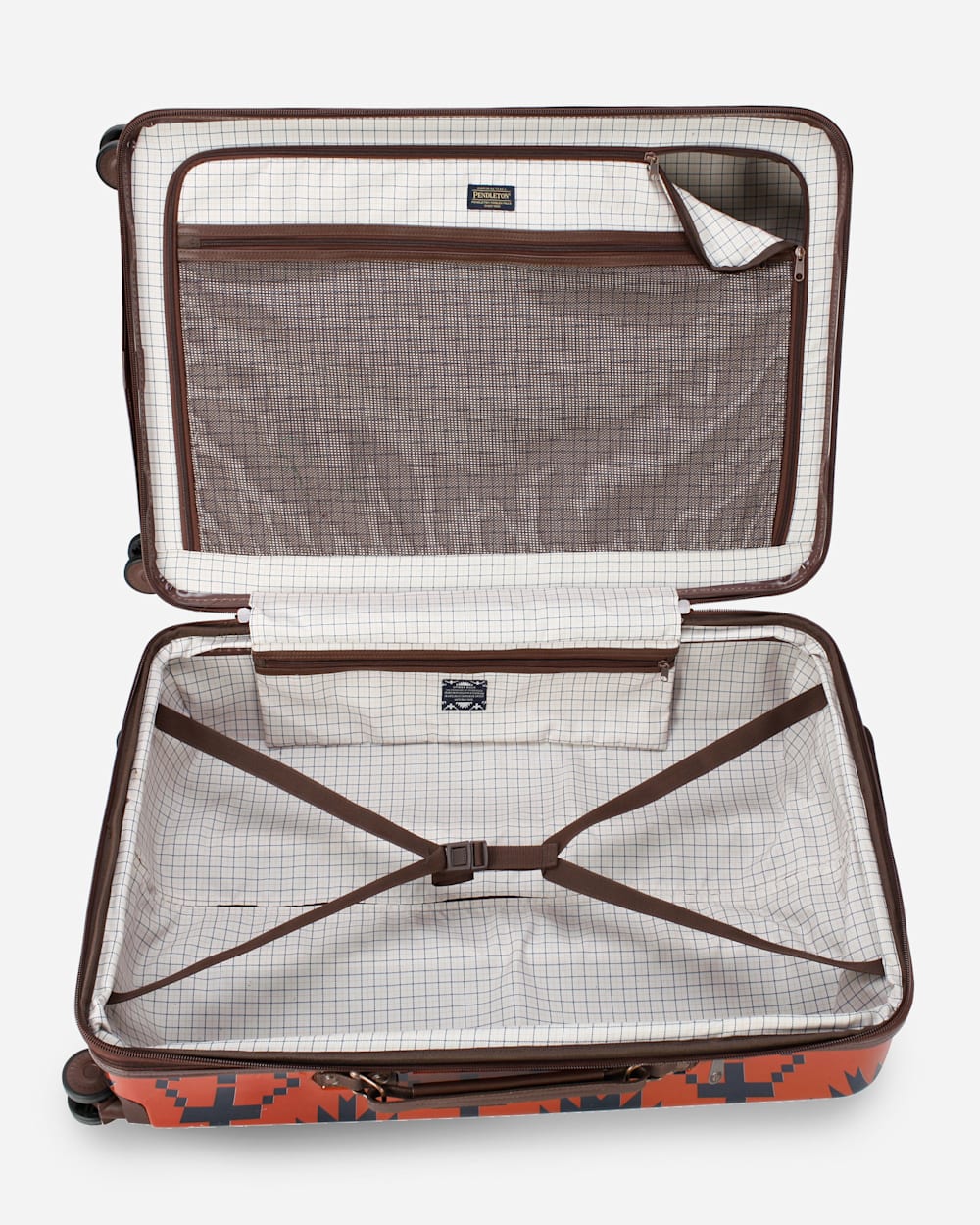 ALTERNATE VIEW OF SPIDER ROCK 28" SPINNER LUGGAGE IN RUST/NAVY image number 2