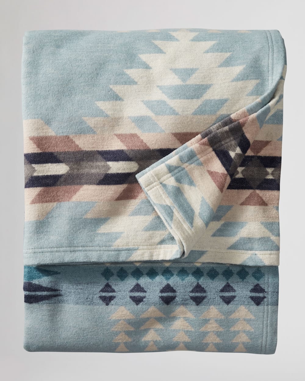 ALTERNATE VIEW OF RANCHO ARROYO ORGANIC COTTON BLANKET IN SHALE image number 3