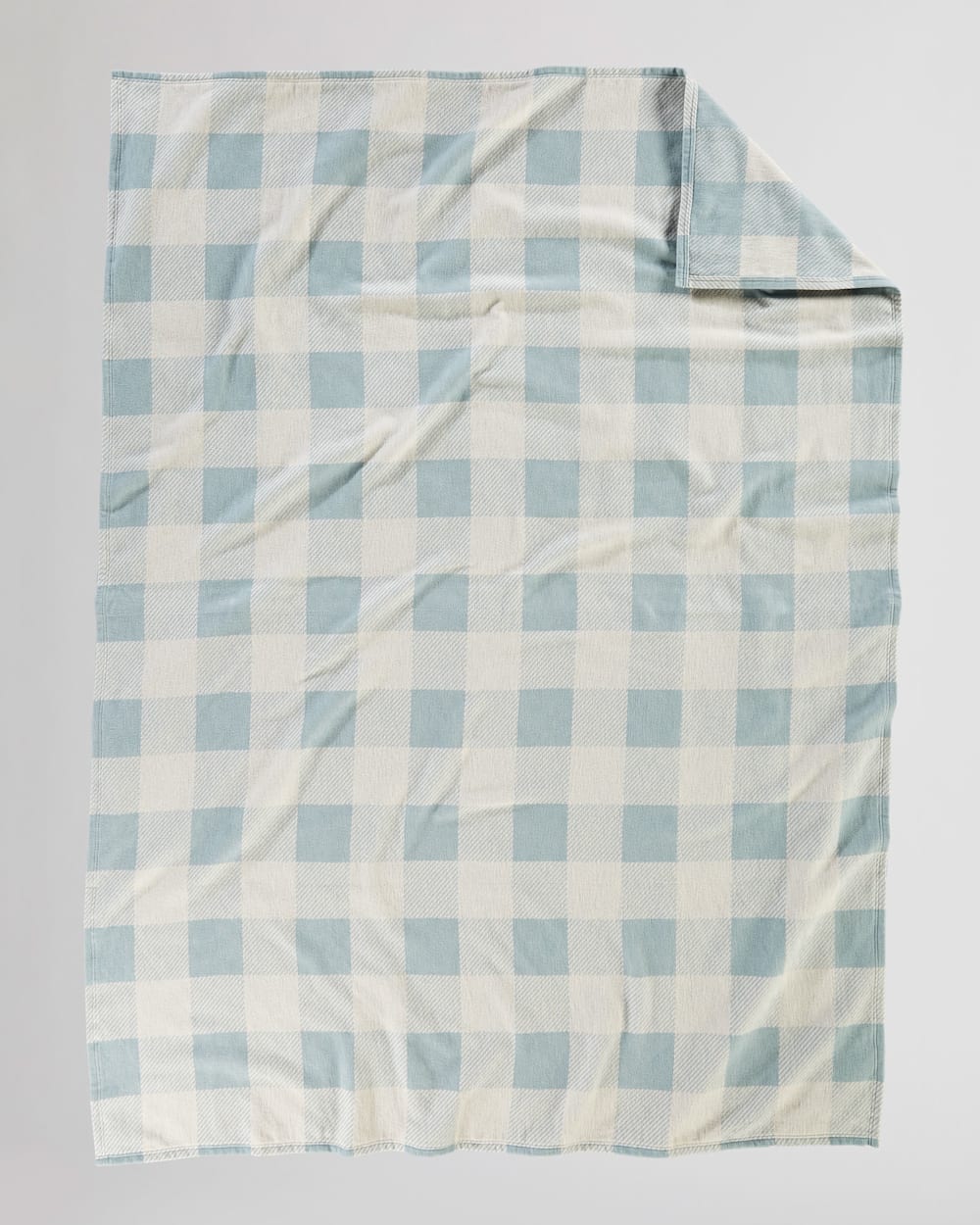 ROB ROY ORGANIC COTTON BLANKET IN CREAM/SHALE image number 1