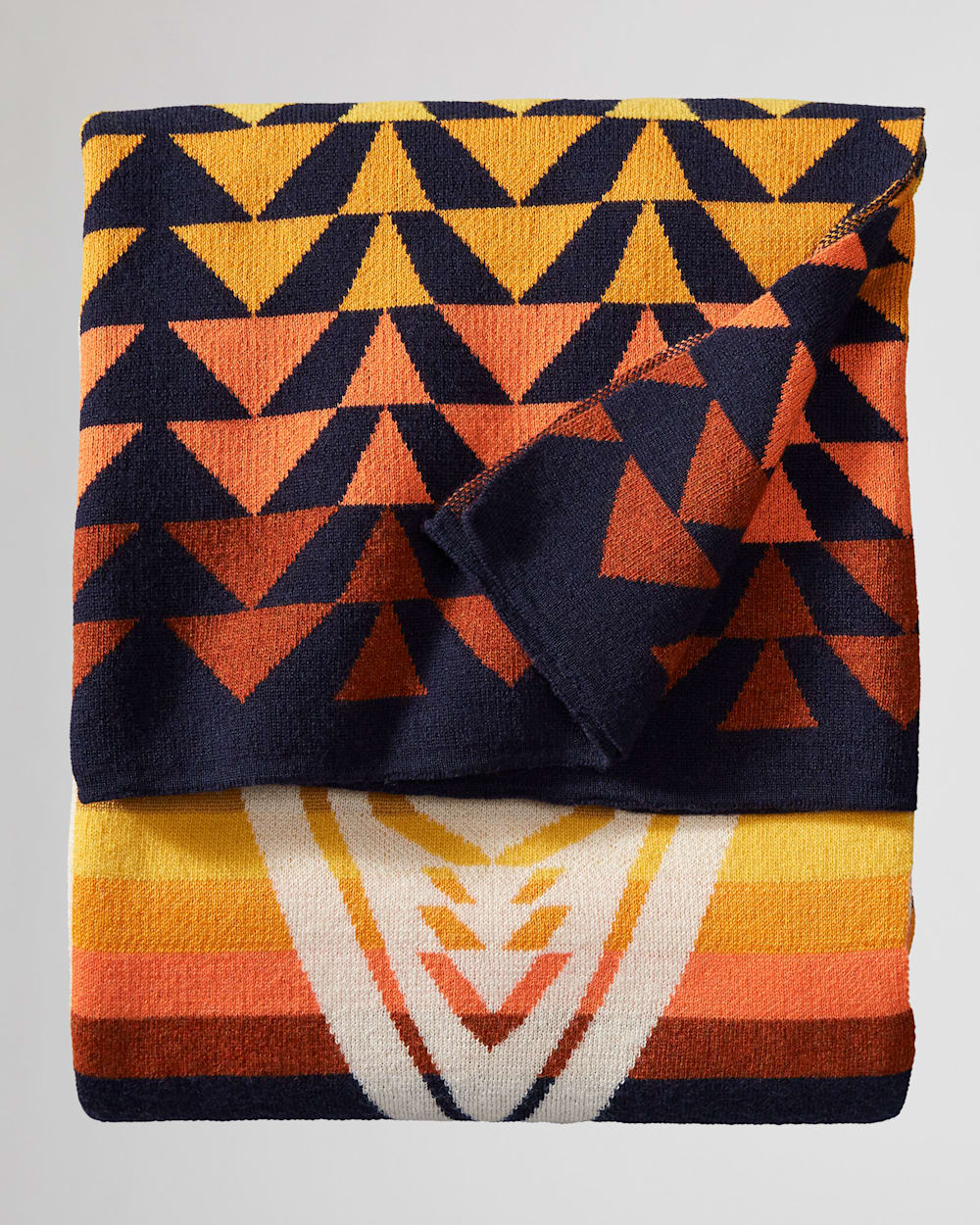 ALTERNATE VIEW OF HARDING KNIT THROW IN NAVY image number 3